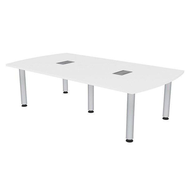 45.25 in W, 84 in L, 29 in H, Engineered Wood Top, White